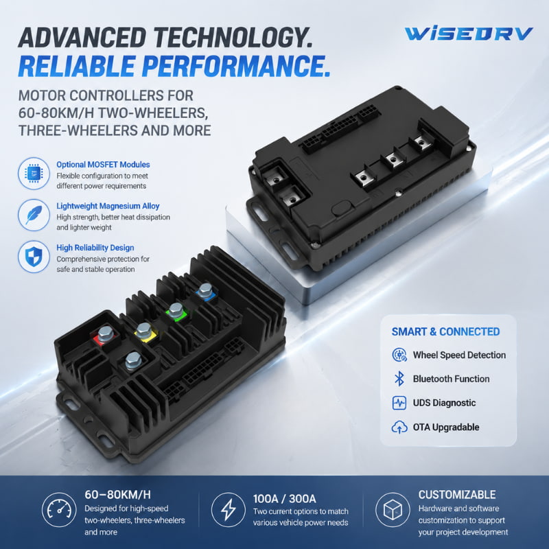 48v - 96v Electric Two-wheeler Motor Controller (60 - 80 Miles) 48v - 96v Electric Two-wheeler Motor Controller (60 - 80 Miles)
