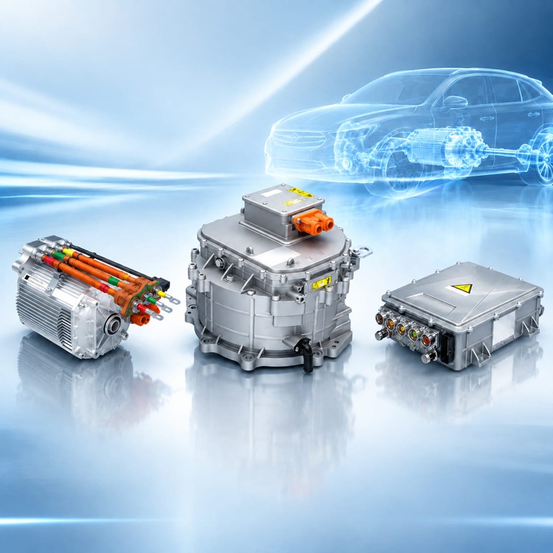 Apart from the battery, why is the electric drive system also a key component in the development of new energy vehicles?
