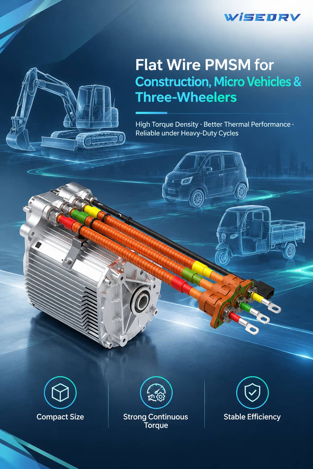 lightweight pmsm for electric vehicles