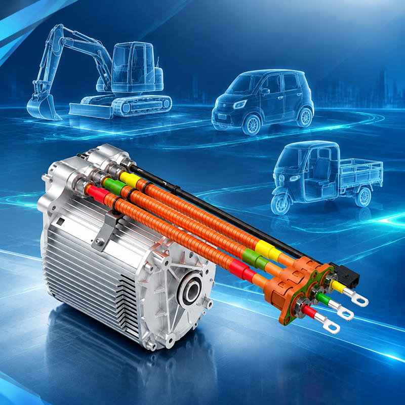 Strip-wound motor vs. Circular-wound motor: How to choose for the electric drive project of construction machinery?
